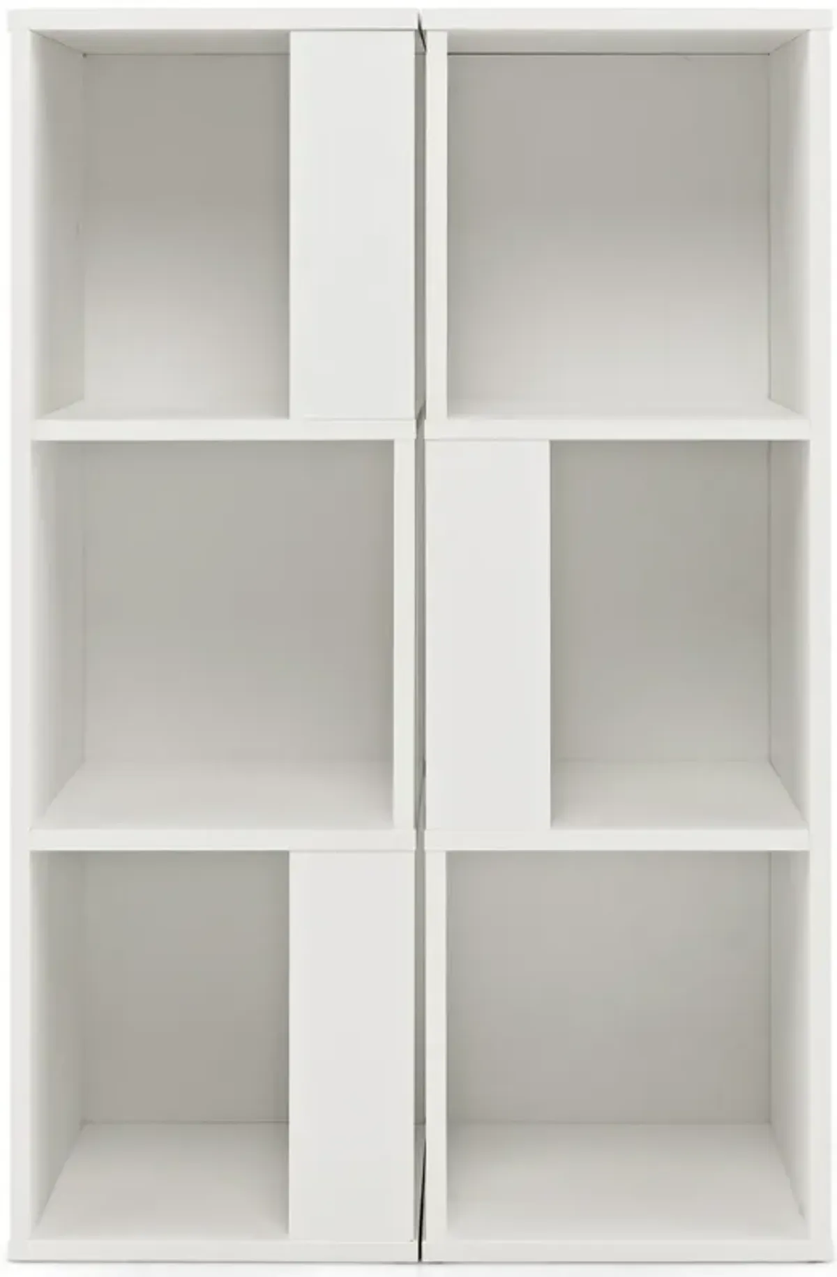 3-Tier 6 Cube Freestanding Bookcase with Anti-toppling Device