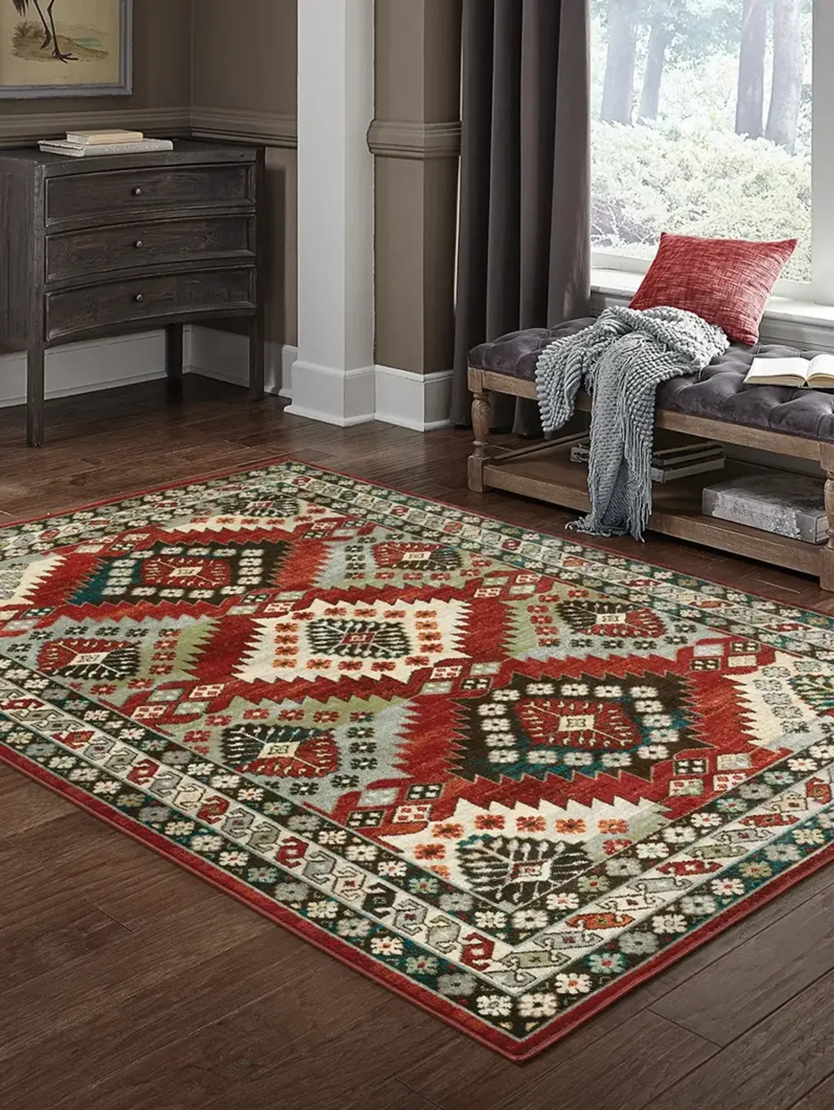 Juliette 3'10" x 5'5" Red Rug