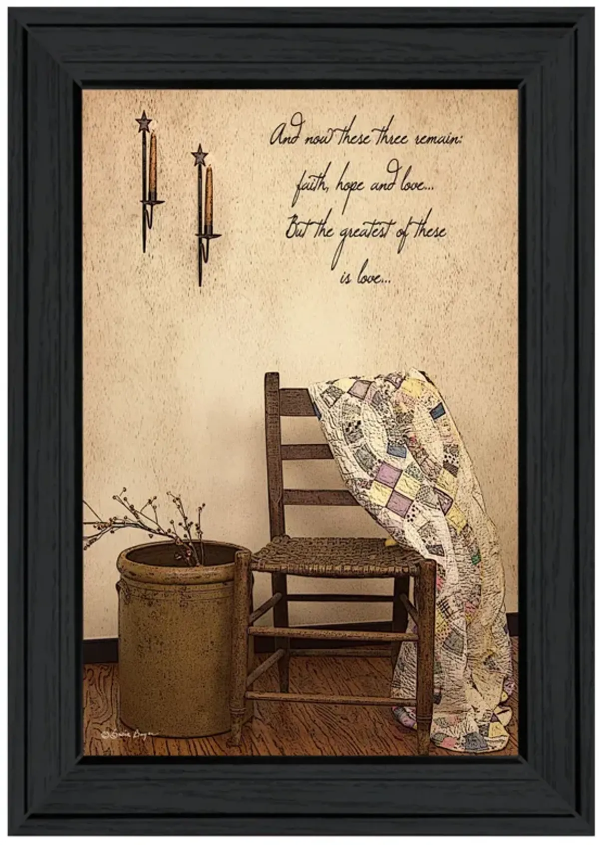 These Three Remain 2 Black Framed Print Wall Art