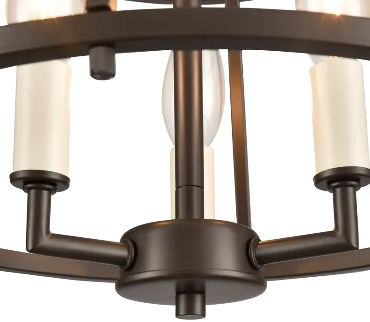 Joanie 13'' Wide Bronze 3-Light Semi Flush Mount