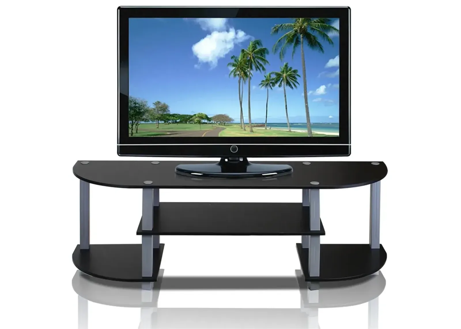 Turn-S-Tube Wide TV Entertainment Center, Black/Grey