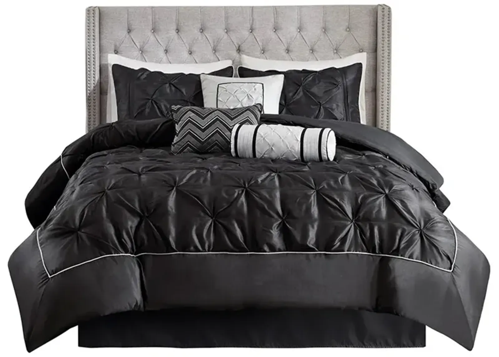 Gracie Mills Shelby 7-Piece Padded Comforter Set