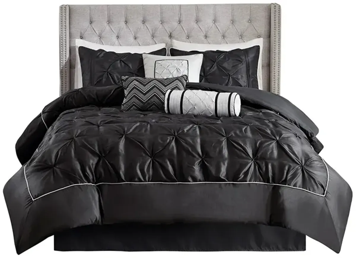 Gracie Mills Shelby 7-Piece Padded Comforter Set