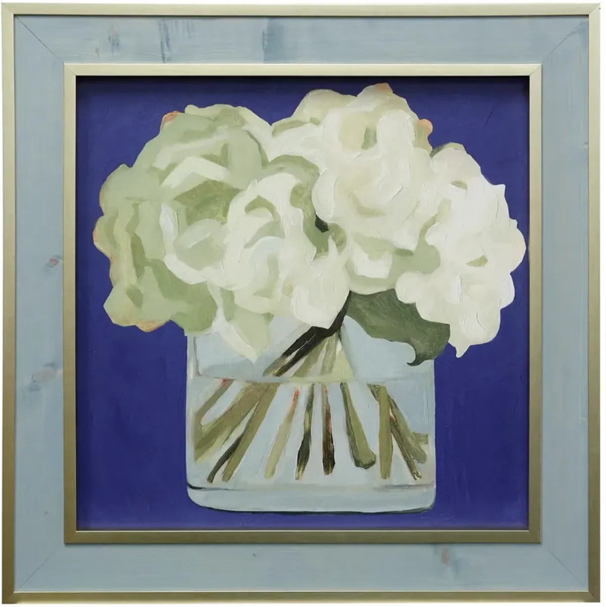 White Hydrageas II Framed Print