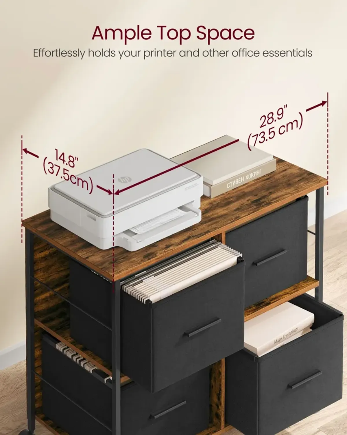 4-Drawer File Cabinet for Versatile Office Storage and Organization