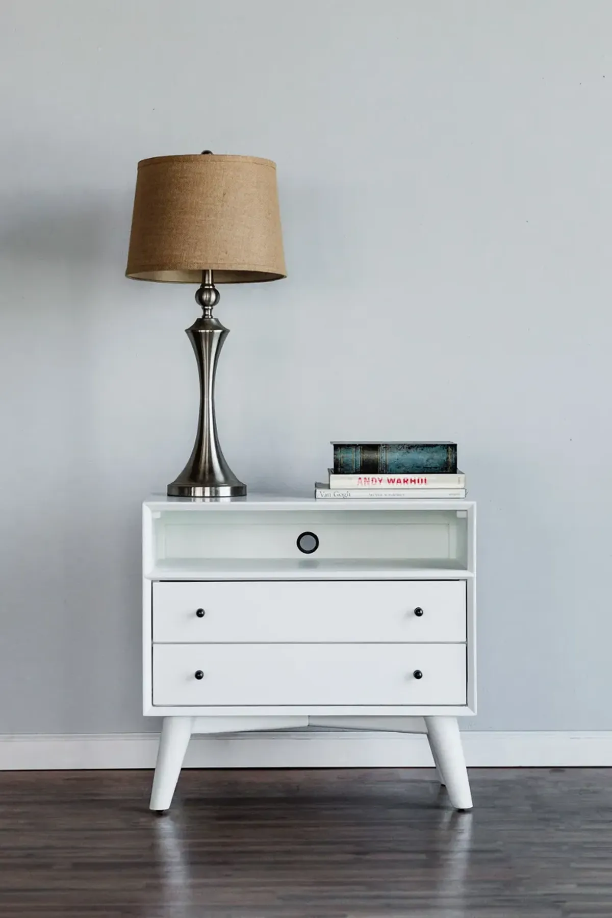 Flynn Large Nightstand, White