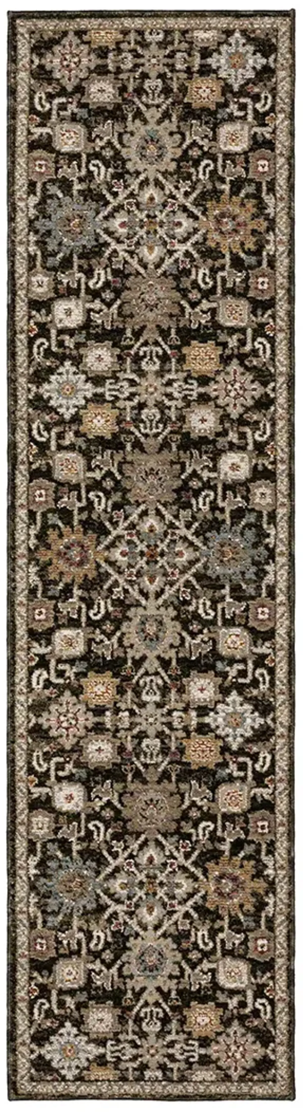 Andorra 2'6" x 12' Brown Rug