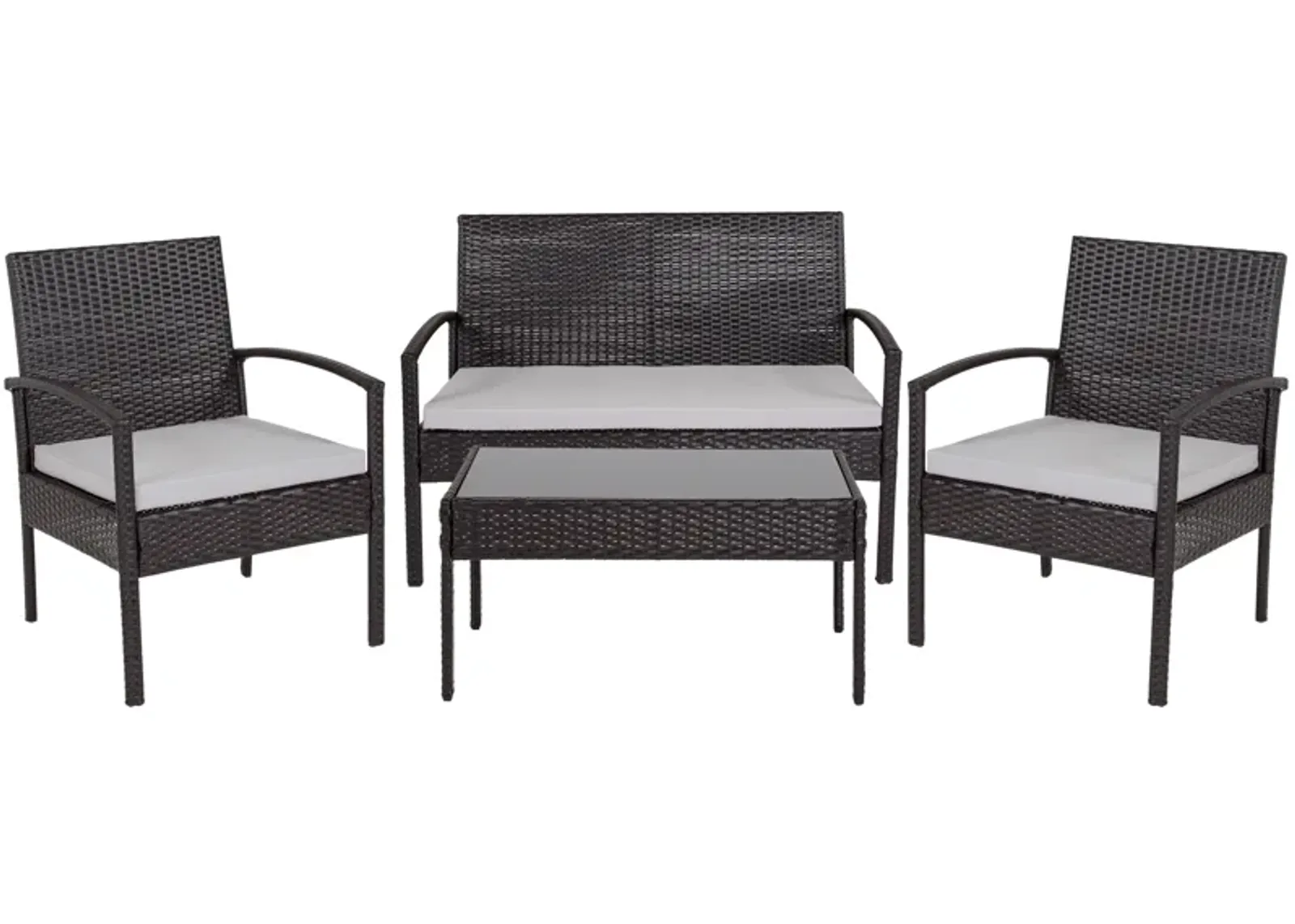 4PC Black Patio Set