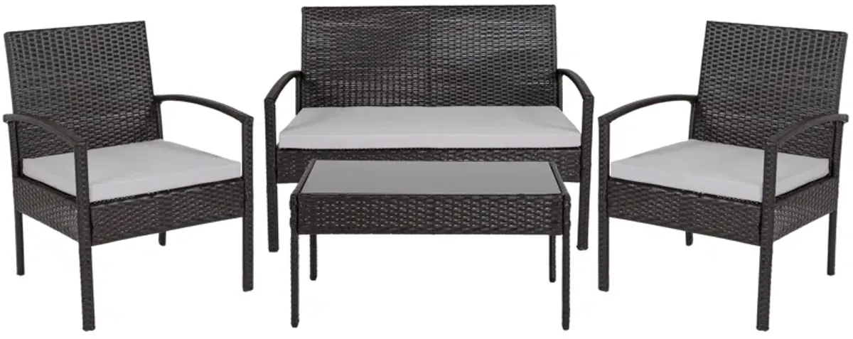 4PC Black Patio Set