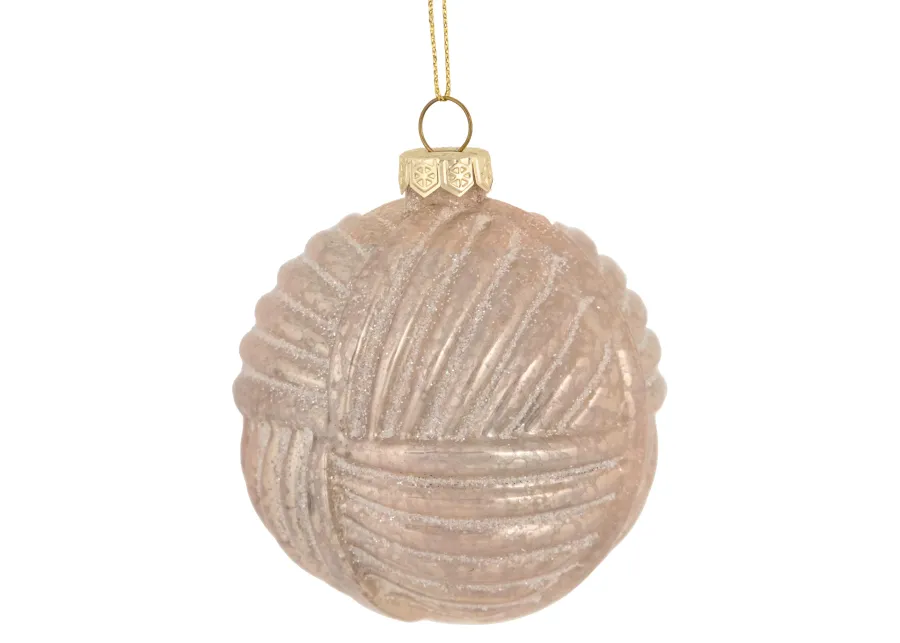 3" Pink Woven Mercury Glass Ball Christmas Ornament