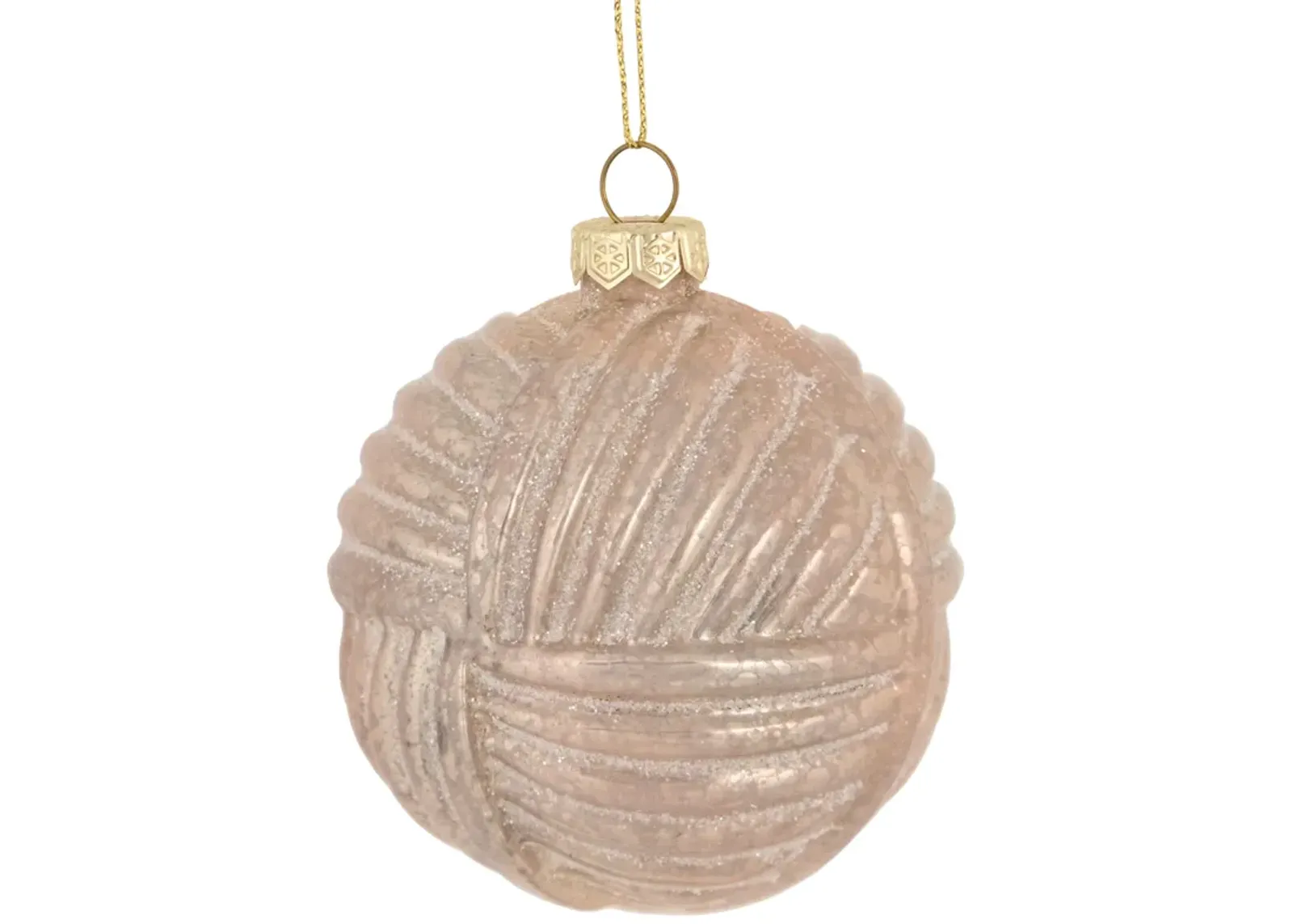 3" Pink Woven Mercury Glass Ball Christmas Ornament