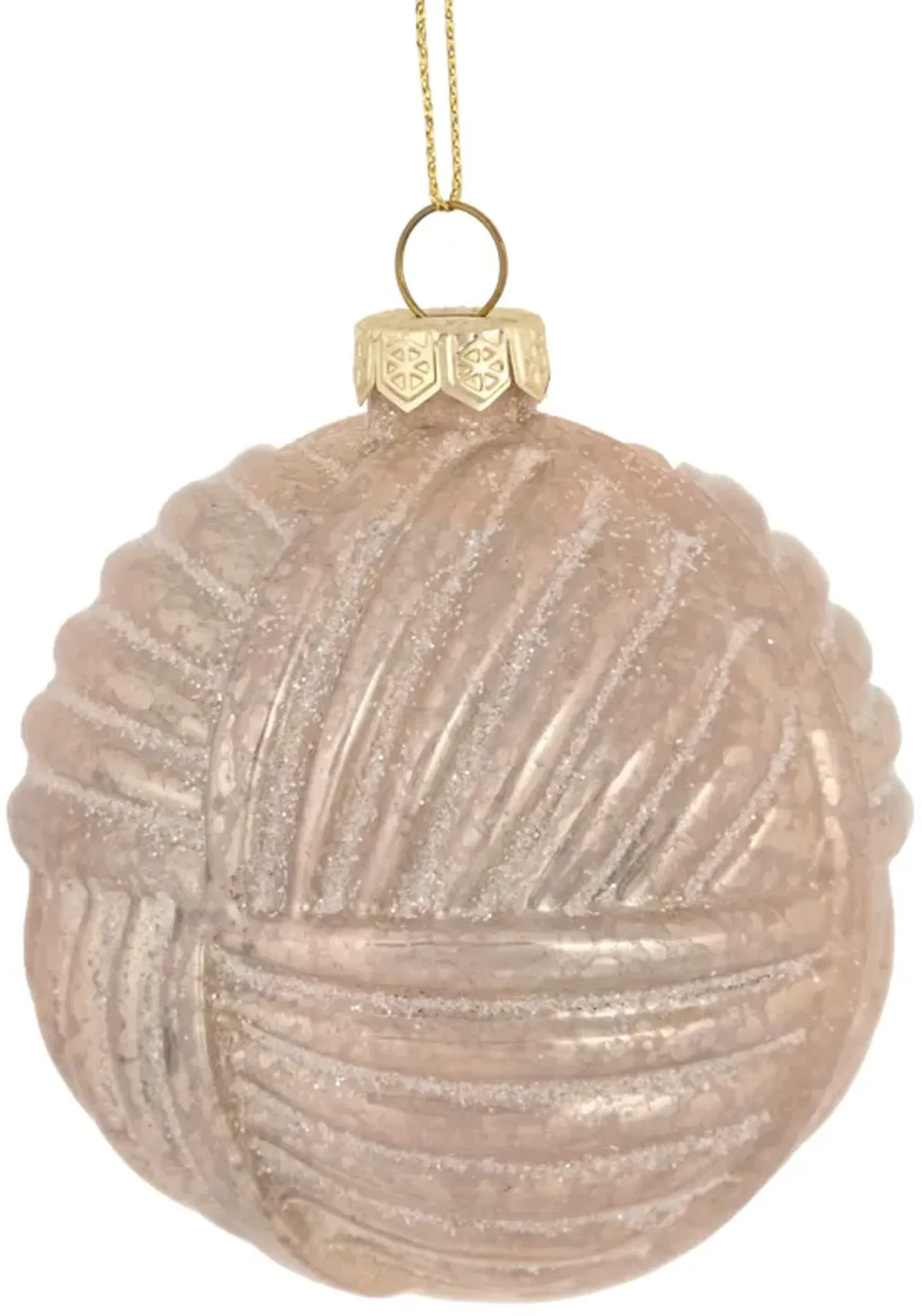 3" Pink Woven Mercury Glass Ball Christmas Ornament