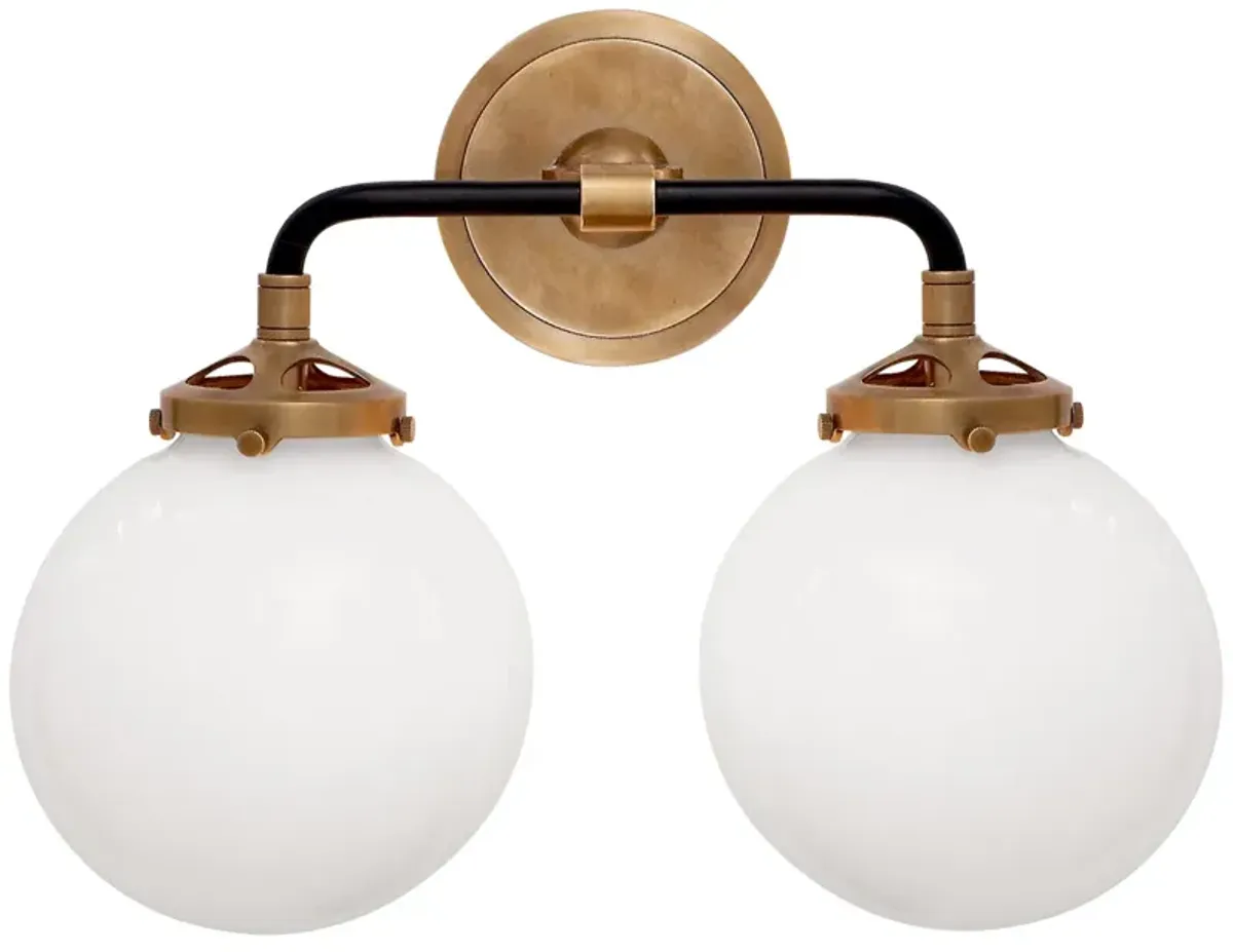 Bistro Double Light Curved Sconce