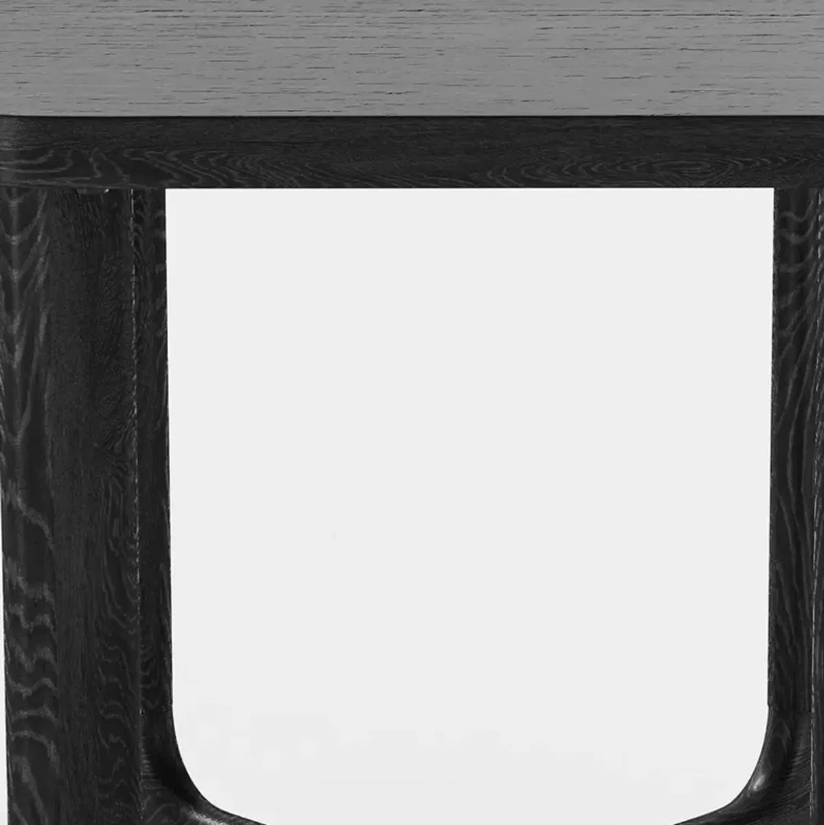 Hivvago 24 Inch Black Solid Wood Square End Table
