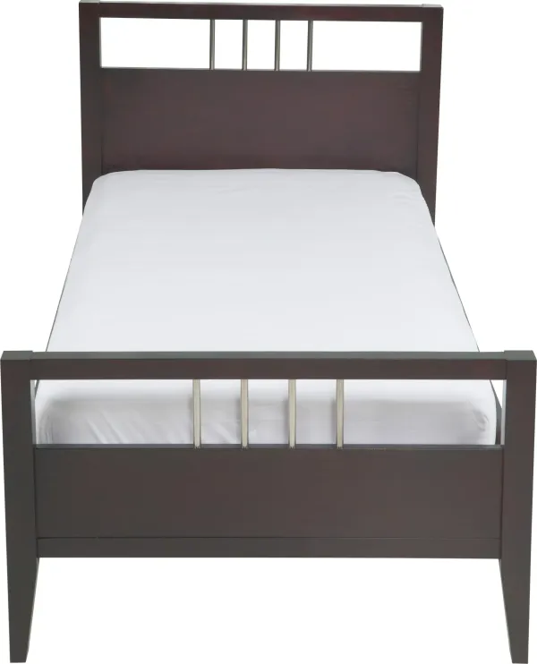 Nevis Twin Size Platform Bed in Espresso