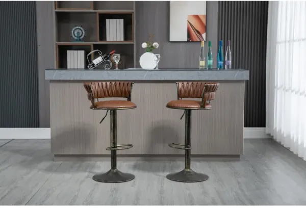 Adjustable Swivel Bar Stools Set for Kitchen, Dining Room
