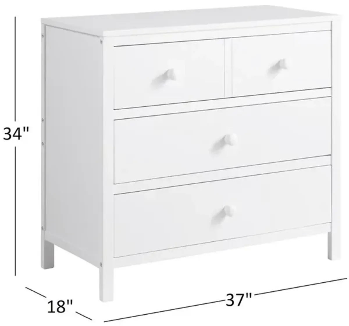 Oxford Baby Soho Baby Essential 3Dr Rta Dresser White