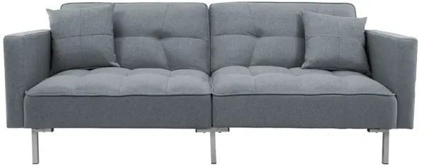 Merax Linen Upholstered Modern Convertible Folding Futon Sofa Bed for Compact Living Space
