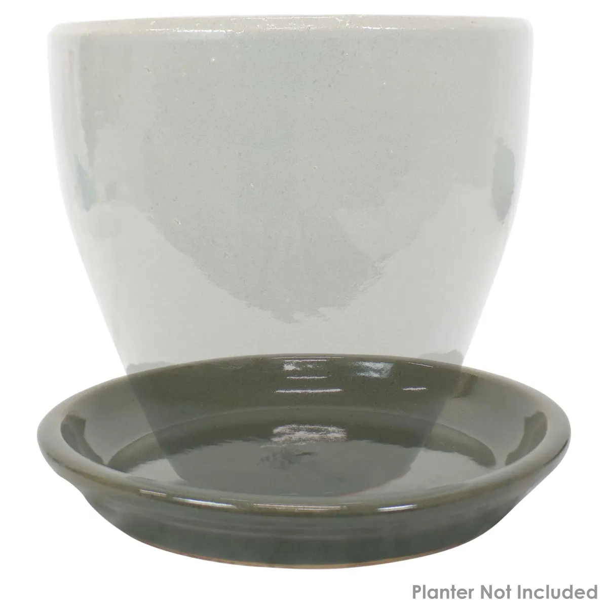 Sunnydaze Glazed Ceramic Flower Pot/Plant Saucer - Set of 4