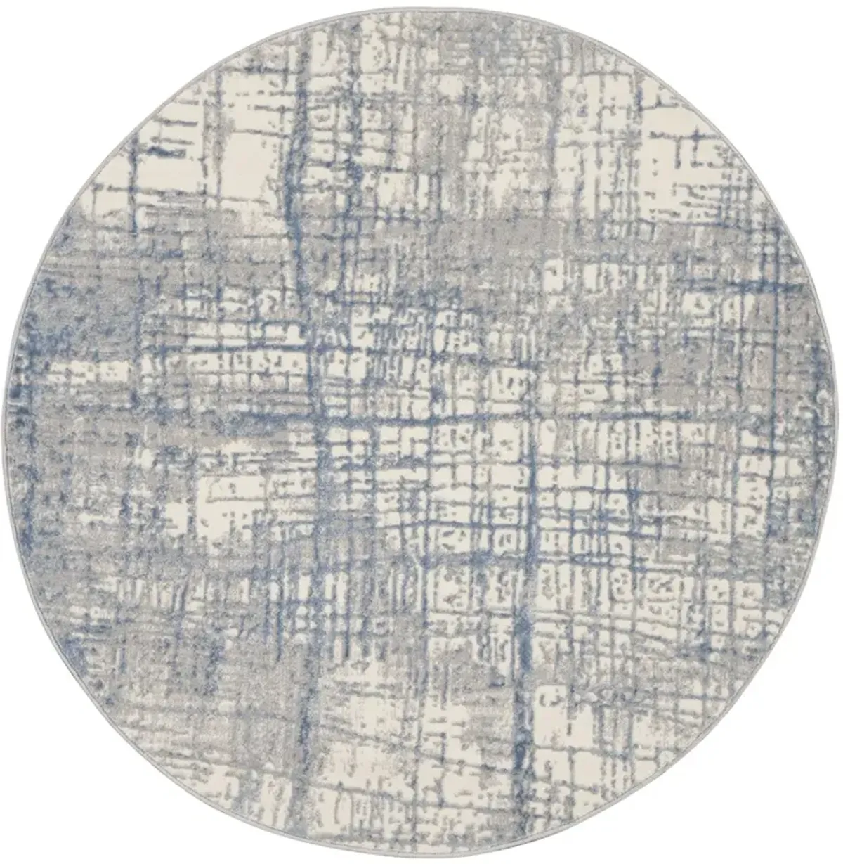 CK950 Rush CK950 Ivory/Blue 4' x Round Rug