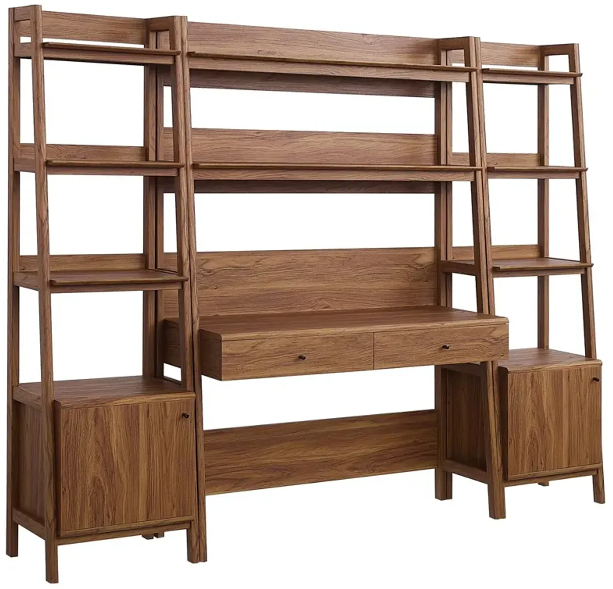 Bixby 3-Piece Wood Office Desk and Bookshelf