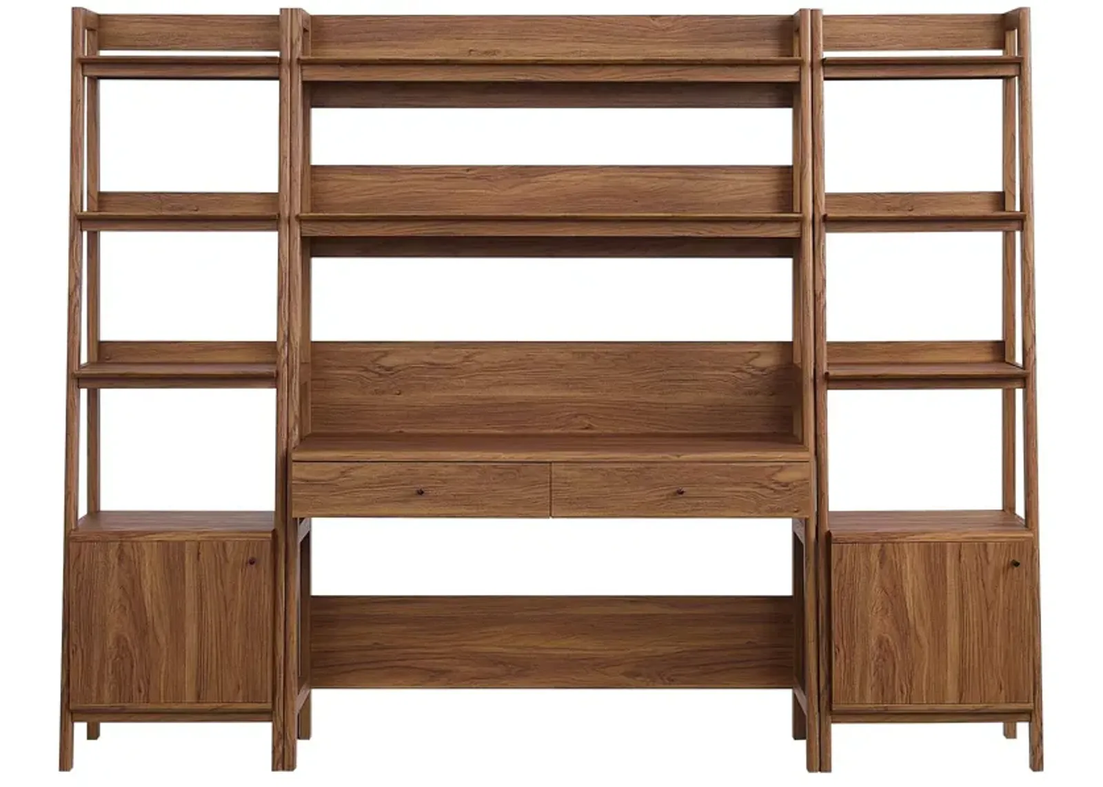 Bixby 3-Piece Wood Office Desk and Bookshelf