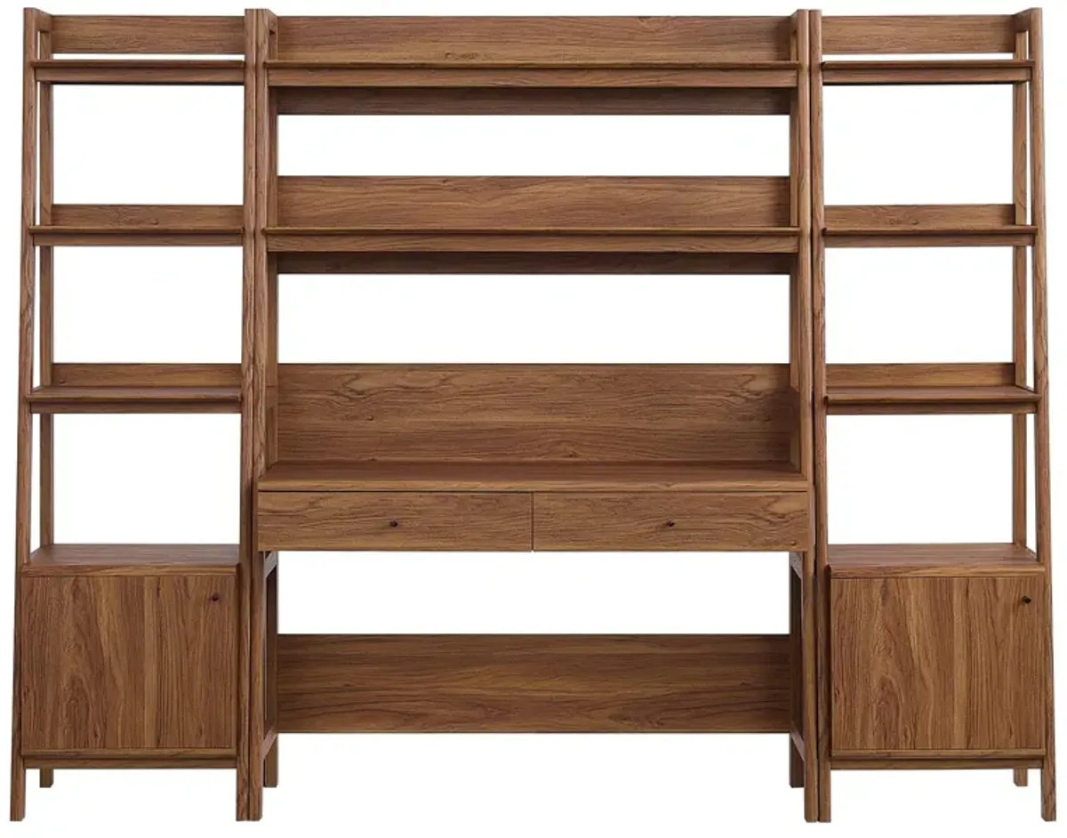 Bixby 3-Piece Wood Office Desk and Bookshelf