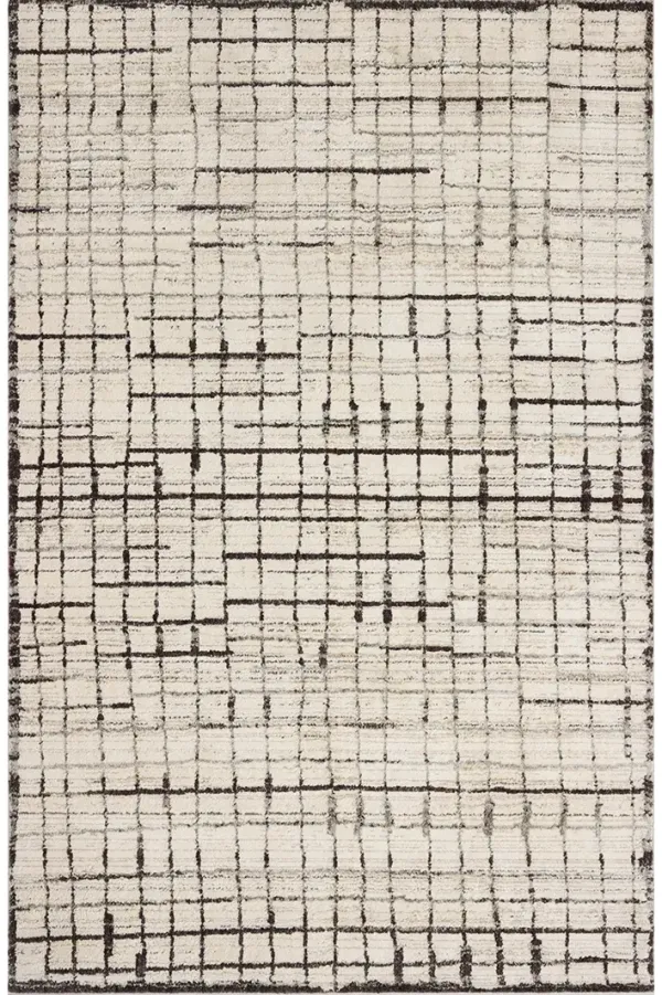 Bleecker BLE01 Ivory/Charcoal 9'2" x 13' Area Rug by Jeremiah Brent x Loloi