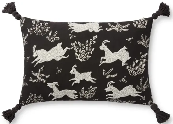 PLL0027 Black/Ivory 13"x21" Poly Pillow