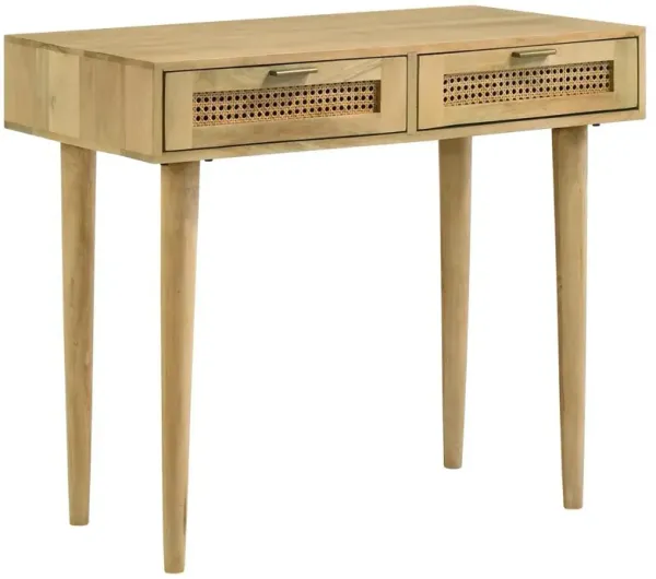 Zamora Rectangular 2-drawer Accent Writing Desk Natural