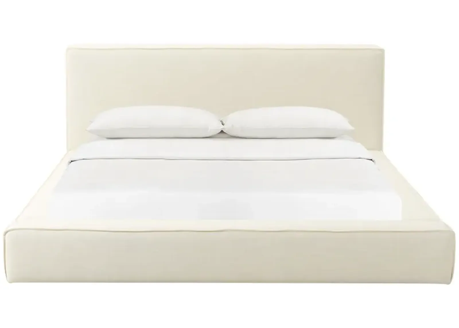 Olafur Cream Linen King Bed