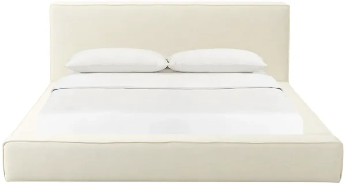 Olafur Cream Linen King Bed