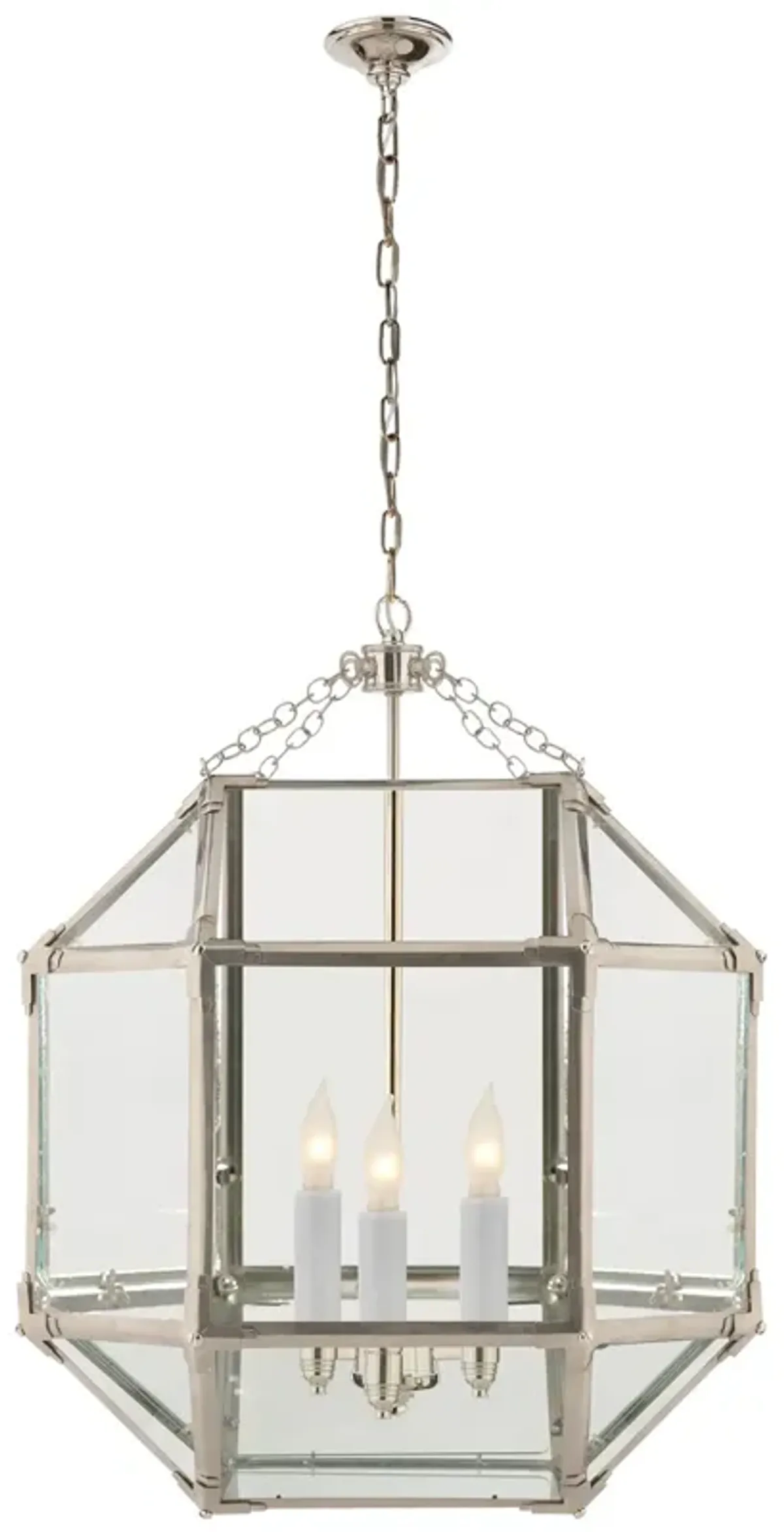 Morris Medium Lantern with Clear Glass