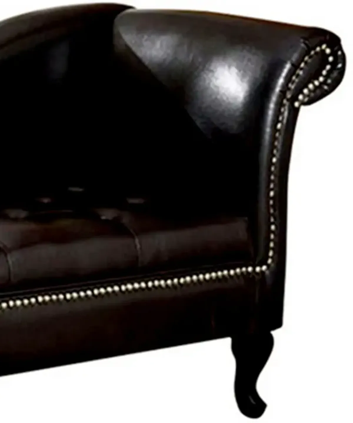 Glorious Contemporary Leatherette Storage Chaise, Black-Benzara