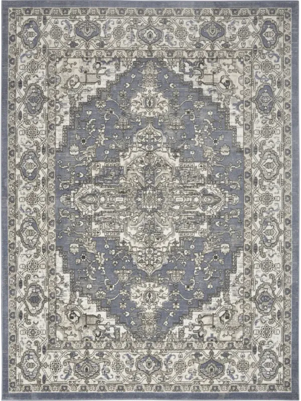 Quarry QUA05 Blue 6' x 9' Rug