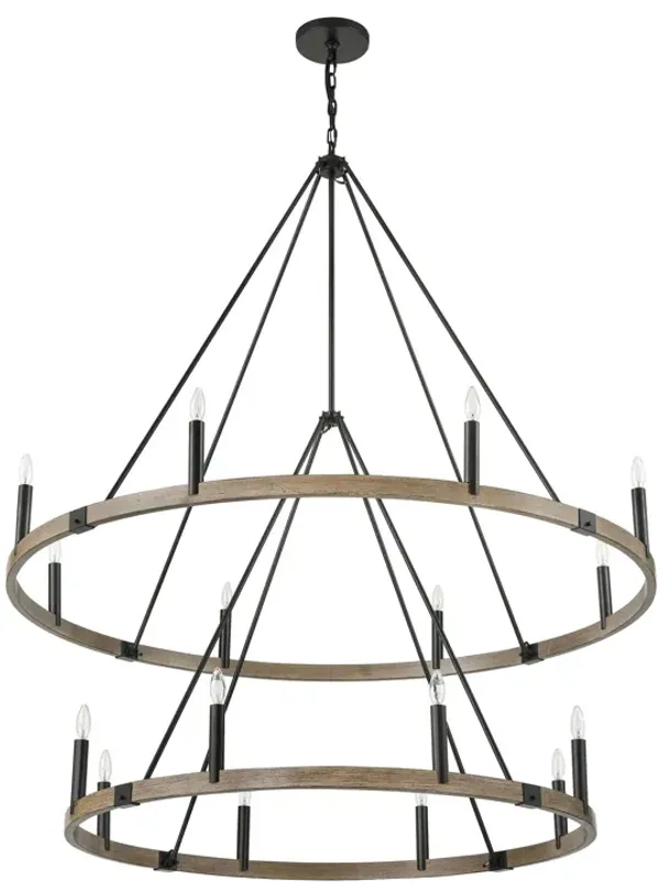 Transitions 56" wide 16 Light Chandelier