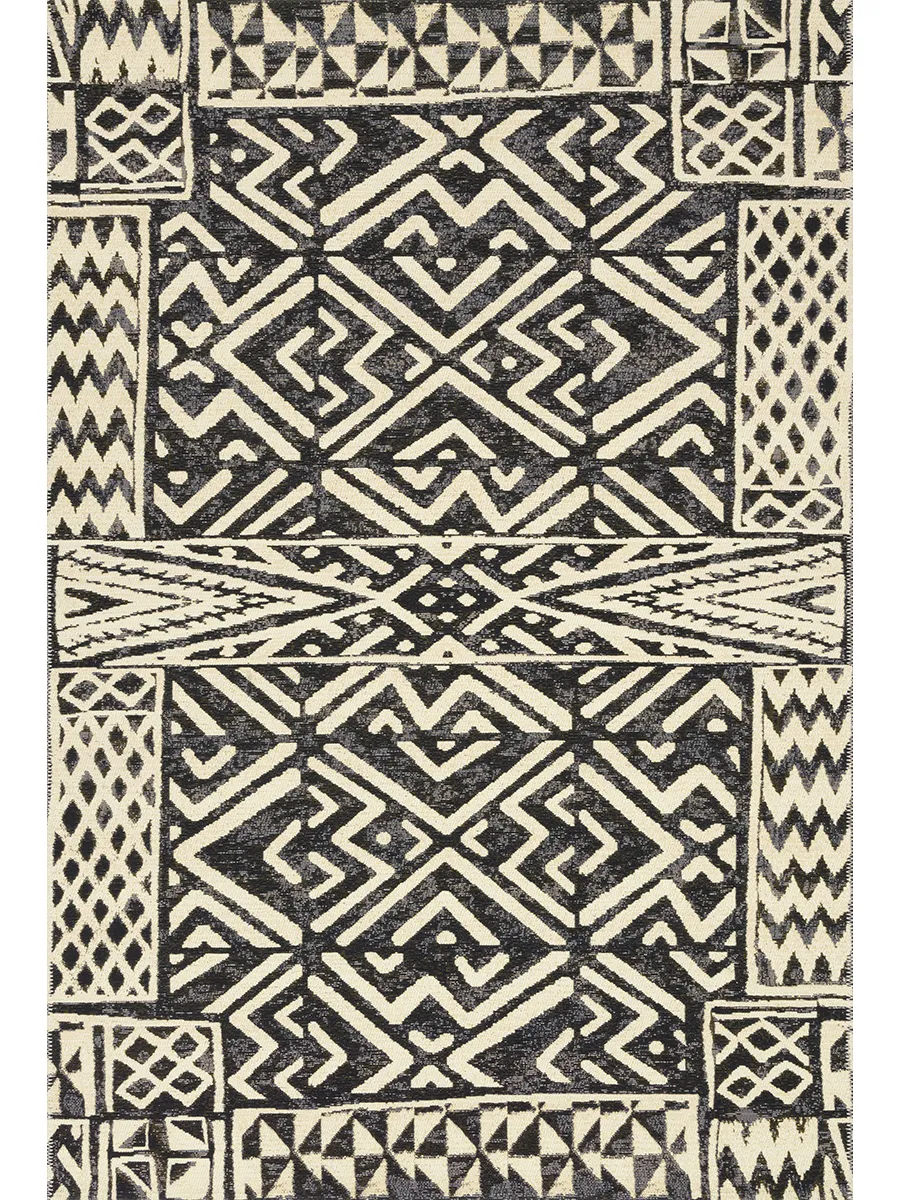 Mika MIK13 Ivory/Black 6'7" x 9'4" Rug