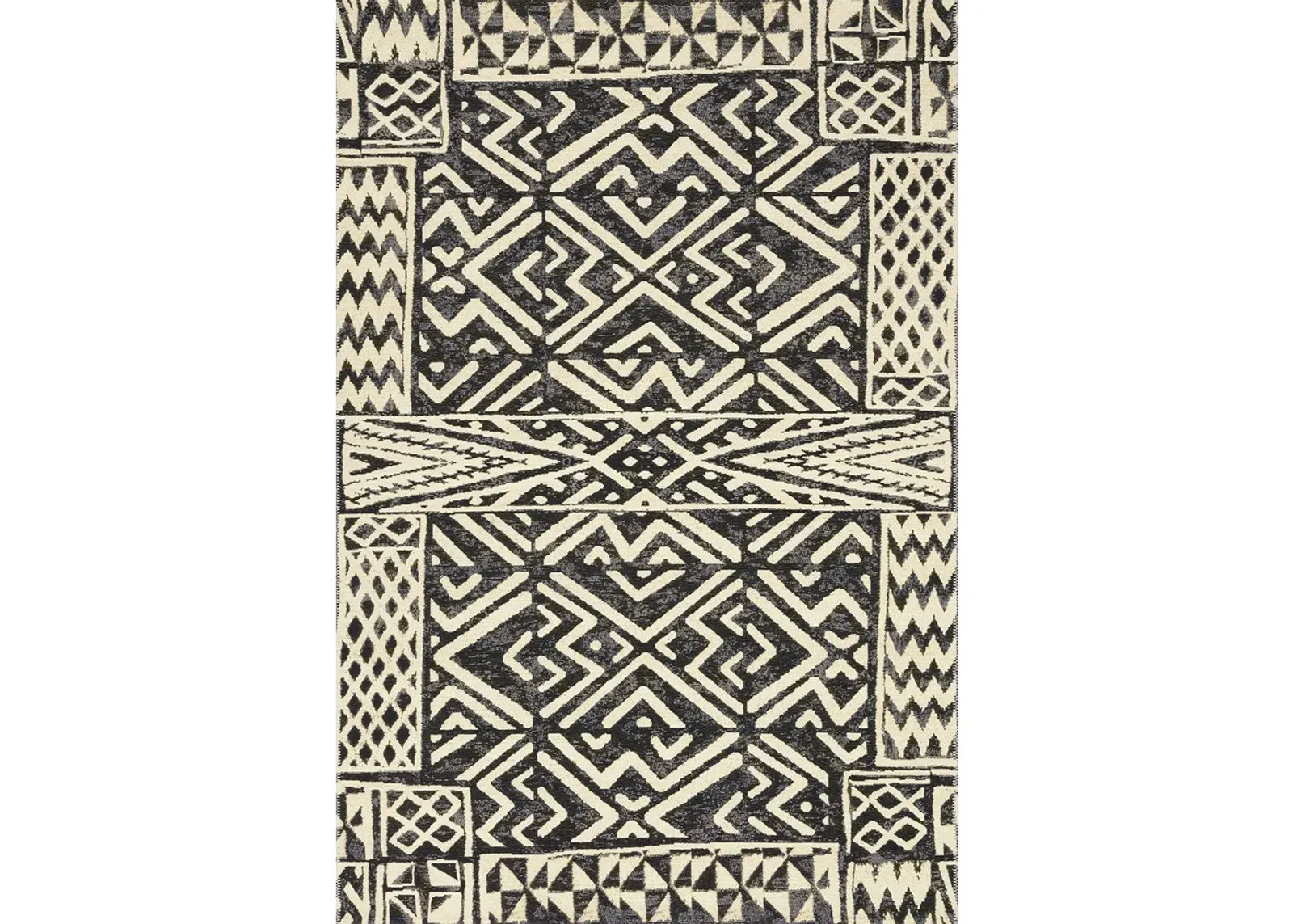 Mika MIK13 Ivory/Black 6'7" x 9'4" Rug