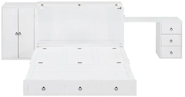 Murphy Bed Wall Bed with USB Port and Wardrobe