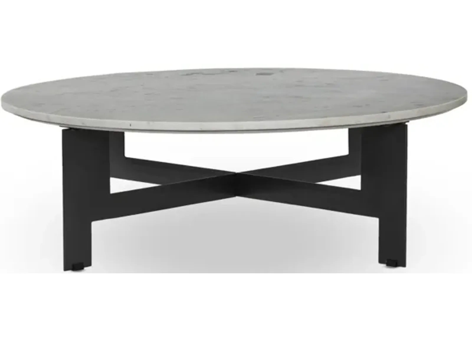 Marble Round Coffee Table With Iron