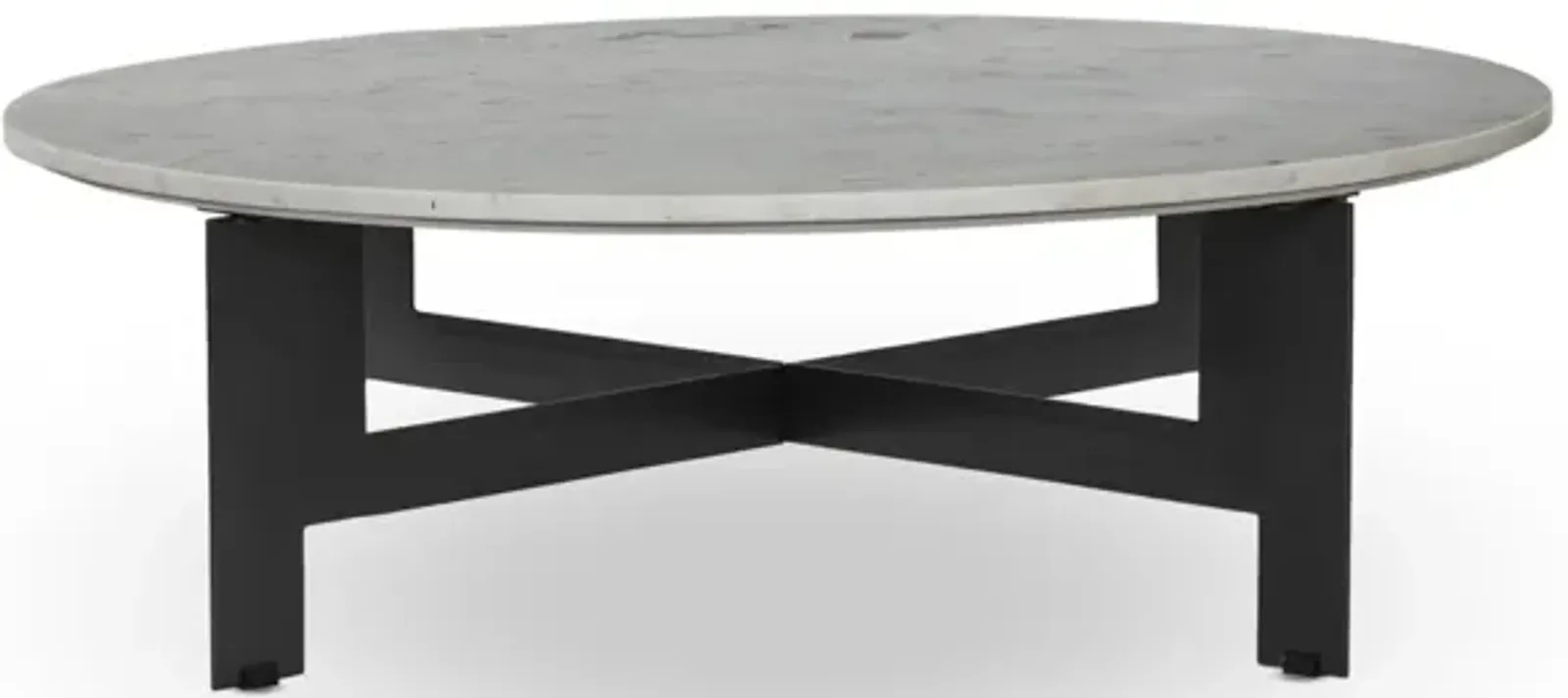 Marble Round Coffee Table With Iron