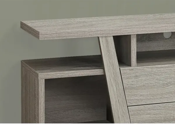Monarch Specialties I 2721 Tv Stand, 60 Inch, Console, Media Entertainment Center, Storage Drawers, Living Room, Bedroom, Laminate, Brown, Contemporary, Modern