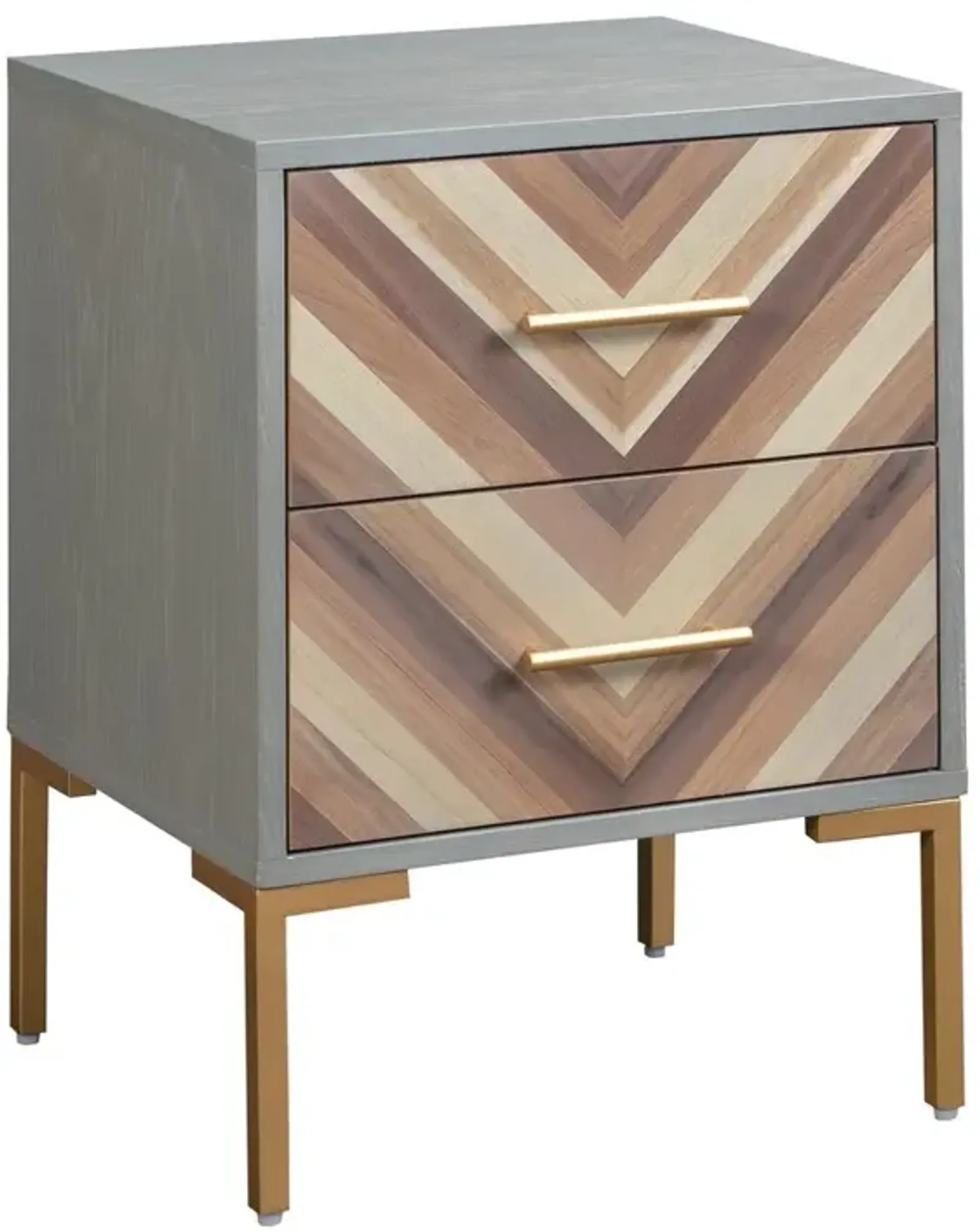 Belen Kox Chevron Gold Side Table, Belen Kox