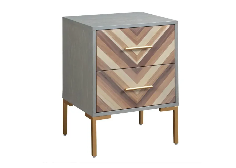 Belen Kox Chevron Gold Side Table, Belen Kox