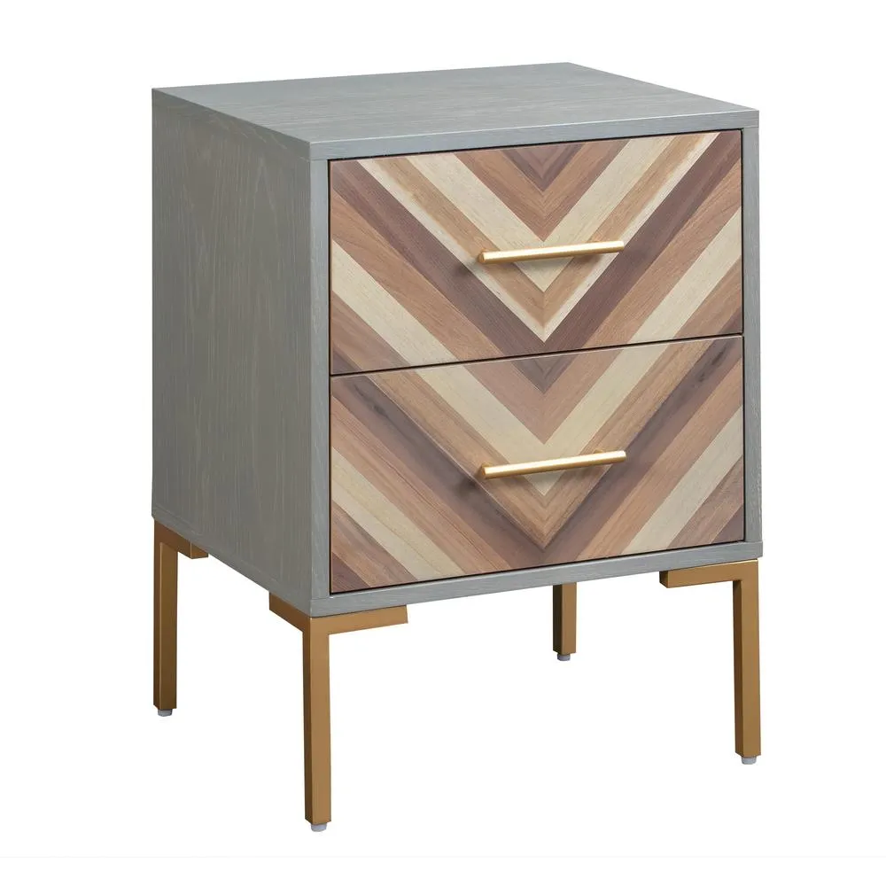 Belen Kox Chevron Gold Side Table, Belen Kox