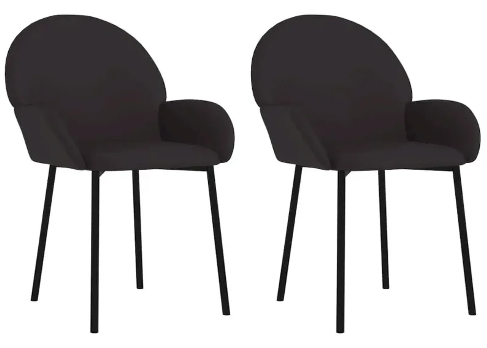 Dining Chairs 2 pcs Black Faux Leather