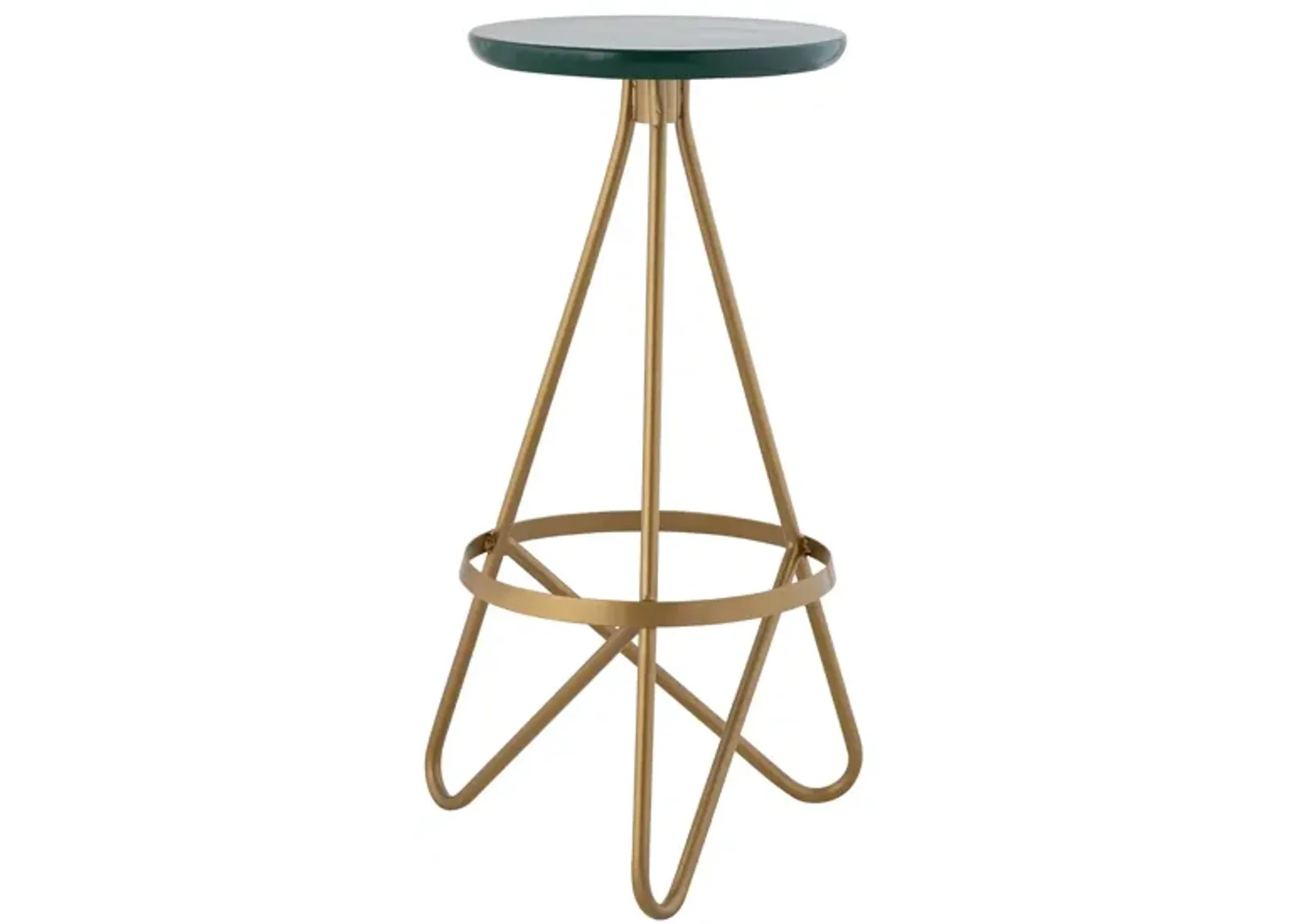 Spiroa 30" Modern Industrial Metal Backless Circular Bar Stool