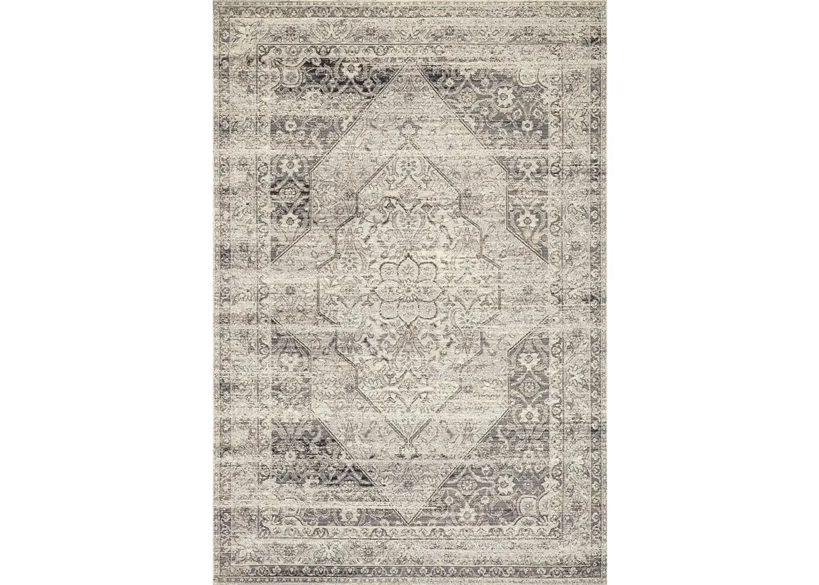 Mika MIK12 Stone/Ivory 3'11" x 5'11" Rug