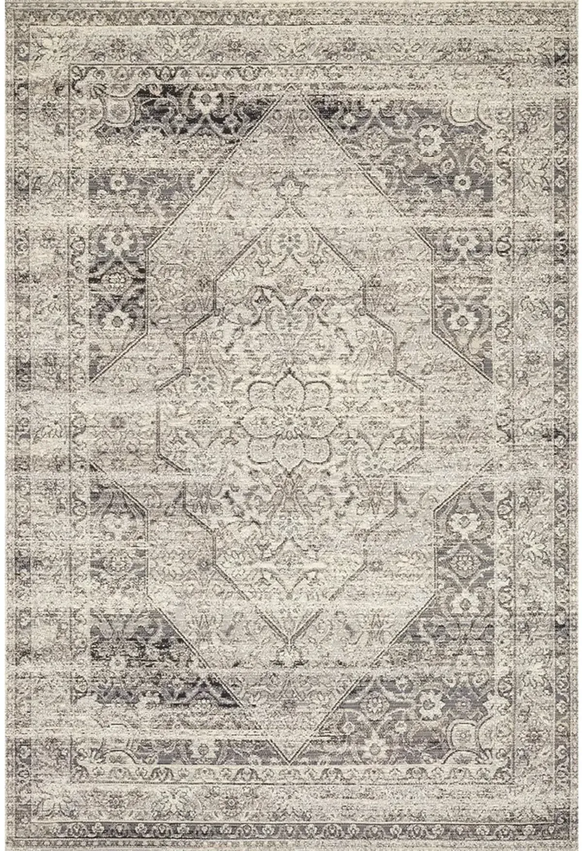 Mika MIK12 Stone/Ivory 3'11" x 5'11" Rug