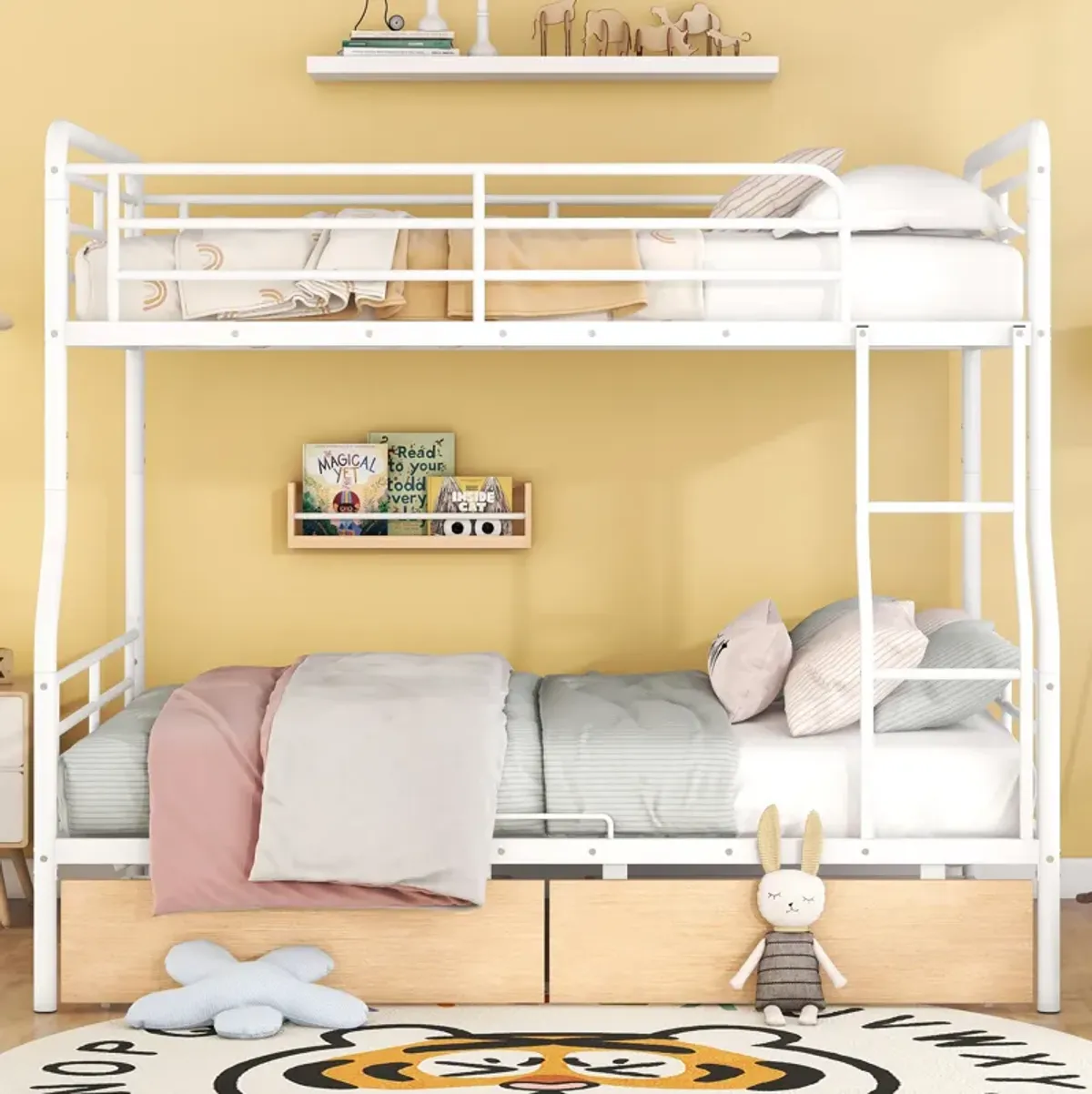 Merax Modern Metal Bunk Bed with 2 Beds